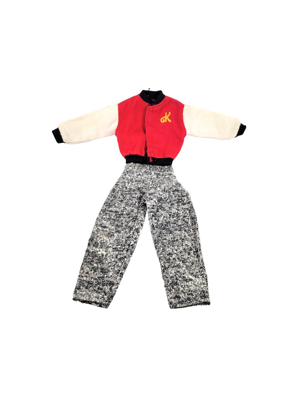Mattel 1991 Ken Outfit Sport Active Wear Letterman Jacket Pants Clothes